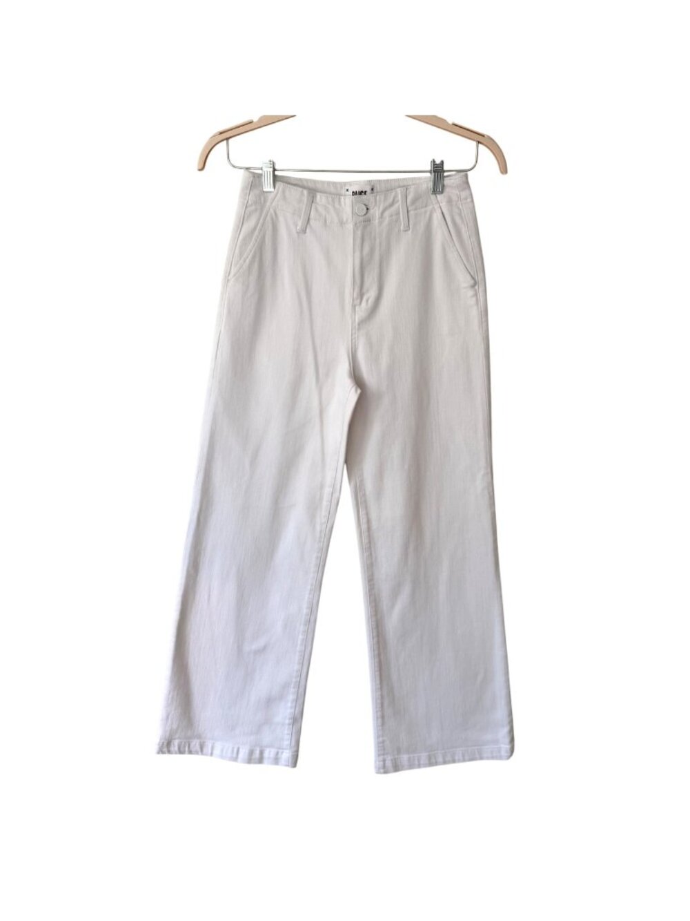Paige Womens White High-Rise Wide-Leg Jeans Size 25 Like New